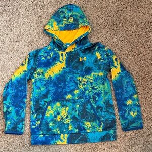 Under Armour Blue and Yellow Patterned Hoodie